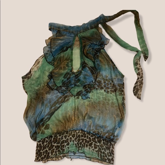 Halterneck Ruffle Top - Picture 2 of 16